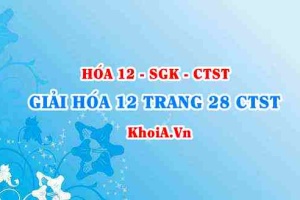 Giải Hóa 12 trang 28 Chân trời Sáng tạo